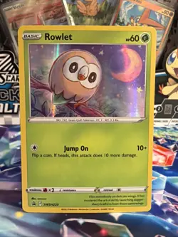 Rowlet - SWSH220 Pokemon Promo Sword & Shield Ultra Rare Holo Card NM - Image 1
