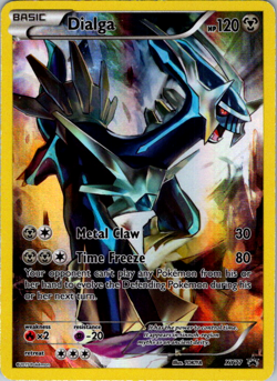 Dialga XY77 Full Art Holo Ultra Rare Black Star Promo Pokemon TCG Card - Image 1