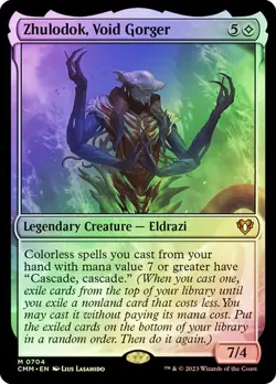 Magic The Gathering MTG ZHULODOK, VOID GORGER FOIL Commander Masters NM - Image 1