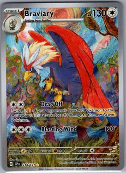 Braviary 214/191 SV08: Surging Sparks - Pokemon Card - NM - Image 1