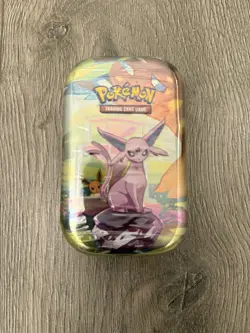 Pokemon TCG | Scarlet & Violet | Prismatic Evolutions Mini Tin – Espeon - Image 1