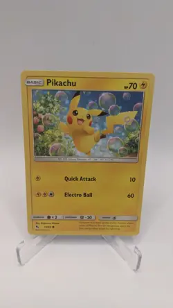 Pokemon TCG #19/68 Pikachu Regular Non Holo Hidden Fates LP / NM - Image 1