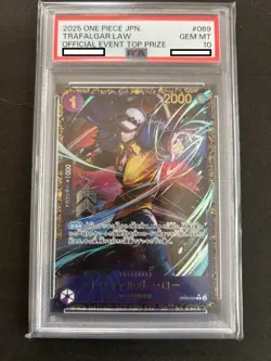 PSA 10 Trafalgar Law OP09-069 Flagship 2025 Top Prize ONE PIECE Card Japan TCG - Image 1
