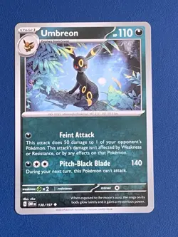 POKEMONE.UMBREON PLAYERS CARD. -:- IN AS NEW MINT CONDITION. - Image 1