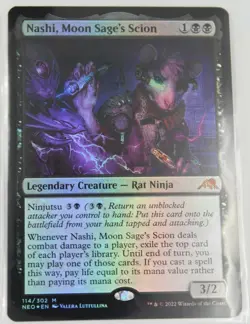 x1 Nashi, Moon Sage's Scion FOIL - MINT CONDITION - Kamigawa: Neon Dynasty - Image 1