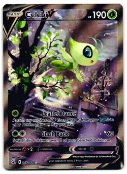 Celebi V 245/264 - Fusion Strike Rare Ultra Pokemon TCG - LP Card - Image 1