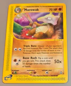 Marowak # 54/147 (Knogga) Uncommon Aquapolis 2003 Pokemon Englisch Mint Vintage - Image 1