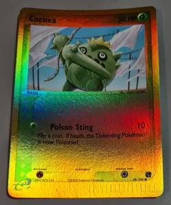 Cacnea # 58/100 Reverse Holo EX Sandsturm 2003 Pokemon Englisch Mint Vintage - Image 1