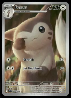 Pokemon Cards Furret 168/159 Journey Together Illustration Rare NM - Image 1