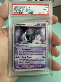 2004 Pokemon Ex Fire Red & Leaf Green #108 Gengar Ex Holo PSA 9 Mint - Image 3