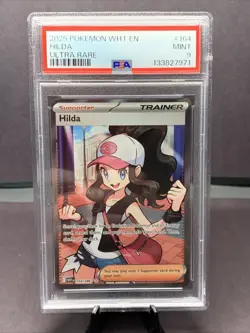 Pokemon TCG Hilda 164/086 Ultra Rare 2025 White Flare PSA 9 MINT - Image 1