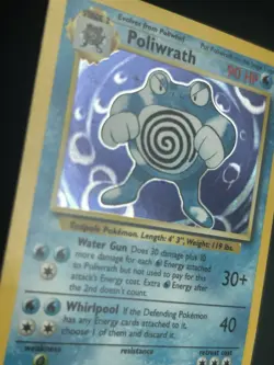 Pokemon TCG Poliwrath 13/102 Base Set Holo Rare LP - Image 4