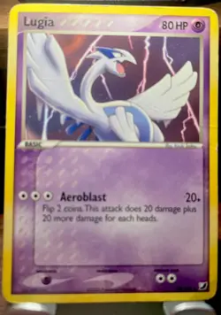 Lugia 29/115 Pokemon Unseen Forces - Non Holo Rare HP(Heavily Played) - Image 1