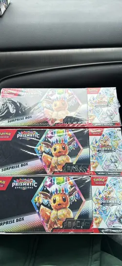 Pokemon Prismatic Evolutions Surprise Box & Booster Bundle Eevee Promo - Image 1