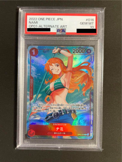 PSA 10 Nami Alt Art OP01-016 R Rare ROMANCE DAWN ONE PIECE Card Game Japanese JP - Image 1