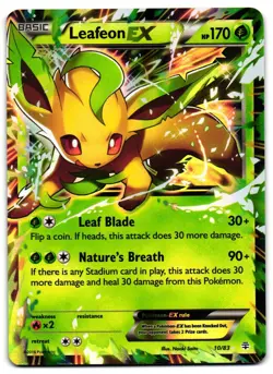 Leafeon EX 10/83 - Generations Rare EX Pokemon TCG Holo - M/LP Card - Image 1