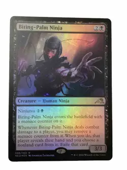 MTG NEO: Biting-Palm Ninja (Creature Human Ninja) 088/302 Foil Rare - Image 1