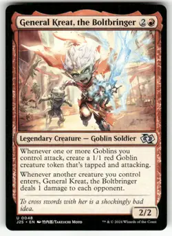 GENERAL KREAT, THE BOLTBRINGER (ANIME) #48 MTG FOUNDATIONS JUMPSTART - Image 1