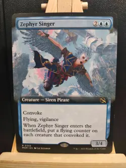 Zephyr Singer (Extended Art) - March of the Machine - Rare - NM (see pics) MTG - Image 1