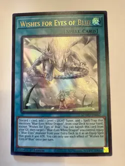 Yugioh Wishes for Eyes of Blue SDWD-EN042 Ultra Rare 1st Ed Near Mint - Image 1