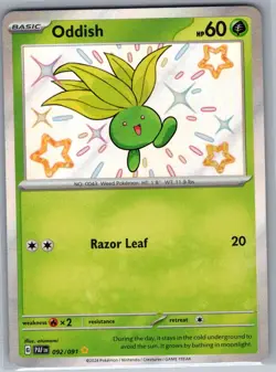 Oddish 092/091 SV: Paldean Fates - Pokemon Card - NM - Image 1