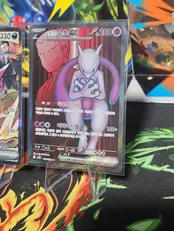 Sv10 Korean Edition 126 Nidoking Ex SAR and 114 Mewtwo Ex Pokemon Cards - Image 5