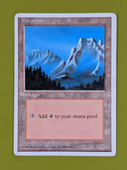 Mountain (B) x1 Fourth Edition 4th Alternate 1x Magic the Gathering MTG - Image 2