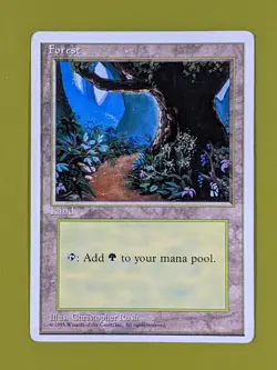 Forest (B) x1 Fourth Edition 4th Alternate 1x Magic the Gathering MTG - Image 2