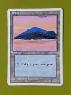 Island (C) x1 Fourth Edition 4th Alternate 1x Magic the Gathering MTG - Image 2