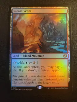 Steam Vents FOIL - ECL 0267 NM/LP MTG Magic Island Mountain Dual Red Blue LP - Image 1
