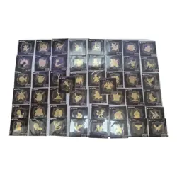 Pokemon 24K Gold Plated Sticker Tazos Full Set 50pcs - Including MEW & Mewtwo - Image 1