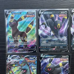 Pokemon bundle joblot unbreon bundle. 7 x cards Umbreon V 188/203 mixed language - Image 2