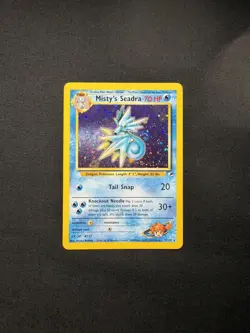 Pokemon TCG Misty's Seadra 9/132 Prerelease Holo Rare Gym Heroes Set NM/Mint - Image 1