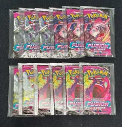 12x Pokemon Sword & Shield FUSION STRIKE Booster Packs 💎 Factory SEALED 💎 - Image 1