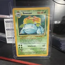 Pokemon Venusaur 15/102 Base Set Holo Rare Stage 2 100 HP Card English 1999 - Image 1