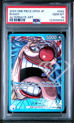 One piece Card Buggy OP09-042 Leader Alternate Art - PSA 10 Japanese - Image 1