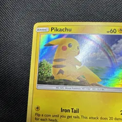 2017 Pokemon Sun and Moon Shining Legends Holo Pikachu Card 28/73 - Image 4