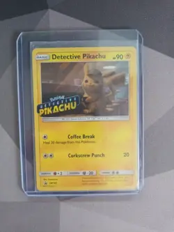 Detective Pikachu SM190 Promo Pokemon Card With Hard Sleeve - Image 1