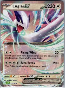 Lugia ex 017/034 Trading Card Game Classic - Pokemon Card - NM - Image 1