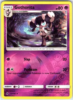 Gothorita 53/145 Uncommon Reverse Holo Card SM - Guardians Rising Pokemon TCG NM - Image 1