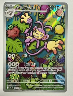 Pokemon Ambipom 107/094 Phantasmal Flames Illustration Rare Near Mint - Image 1