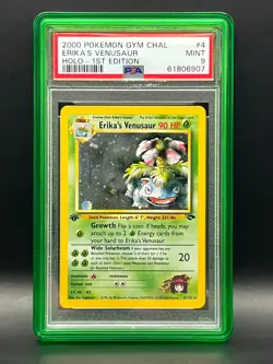 PSA 9- Erika's Venusaur #4 Holo Rare 1st Edition- 2000 POKEMON GYM CHALLENGE - Image 1