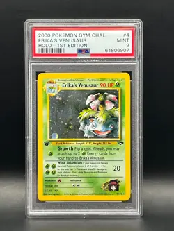 PSA 9- Erika's Venusaur #4 Holo Rare 1st Edition- 2000 POKEMON GYM CHALLENGE - Image 2