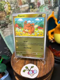 Pokemon TCG - Pawmi (Reverse Holo) - Phantasmal Flames - 32/94 - Common - Image 1