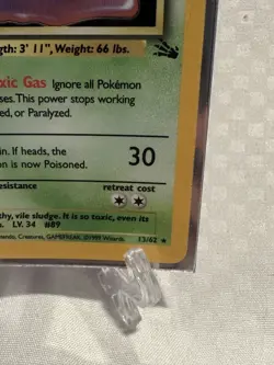 MUK HOLO Rare # 13/62 | FOSSIL SET | Pokemon Vintage Card Mint Condition - Image 5