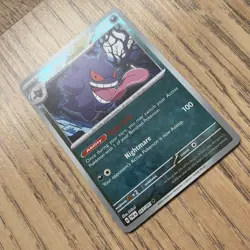 Pokemon Card Gengar Paldean Fates Reverse Holo Rare 057/091 Pack Fresh Toploaded - Image 2