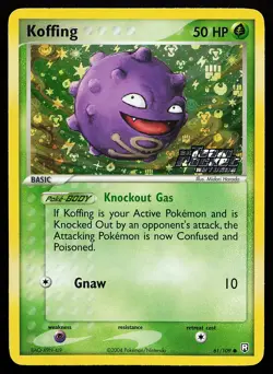 Koffing 61/109 Reverse Holo Stamped Team Rocket Returns Pokemon Card creased - Image 1