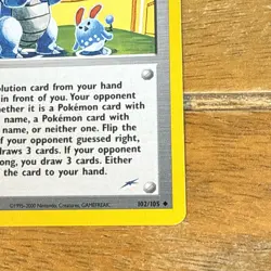 Pokemon Personality Test 102/105 REGULAR Pokemon Card WOTC Neo Destiny - LP - Image 4