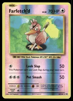 Pokemon Cards Farfetch'd 68/108 Reverse Holo Evolutions Rare NM - Image 1