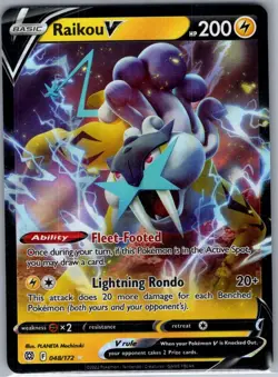 Raikou V 048/172 SWSH09: Brilliant Stars - Pokemon Card - NM - Image 1